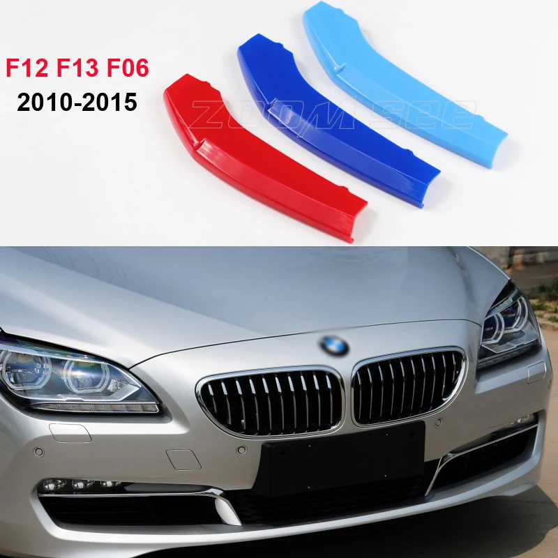 Наклейки 3D M для передней решетки радиатора 2010 2015 BMW 6 серии F12 F13 F06 650 640 Coupe Convertible Gran