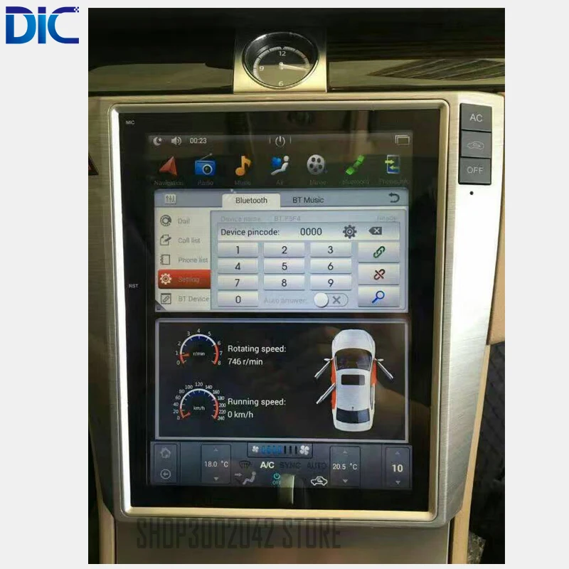 DLC вертикальный экран Android система навигации плеер GPS 10 4 дюйма 32 Гб радио bluetooth для