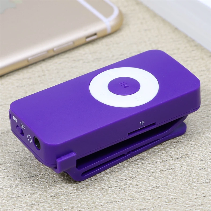 Портативный mp3-плеер 3,5 мм стерео разъем мини-зажим USB Mp3 плеер с отверстием для TF карты Спорт MP3 музыкальный плеер