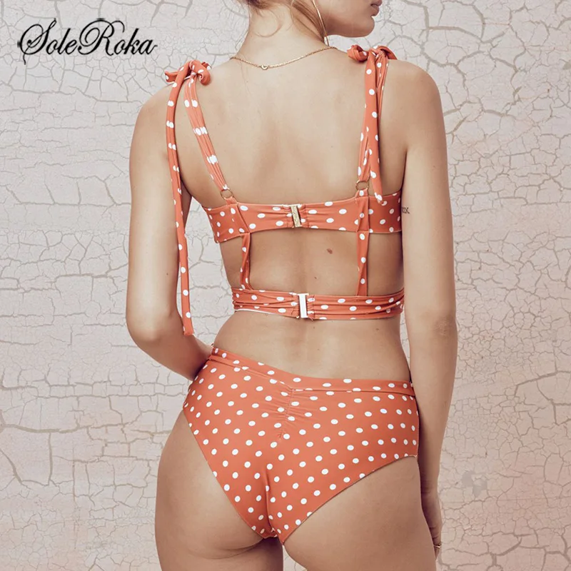 Женский купальник с пуш ап бикини высокой талией купальный костюм для женщин