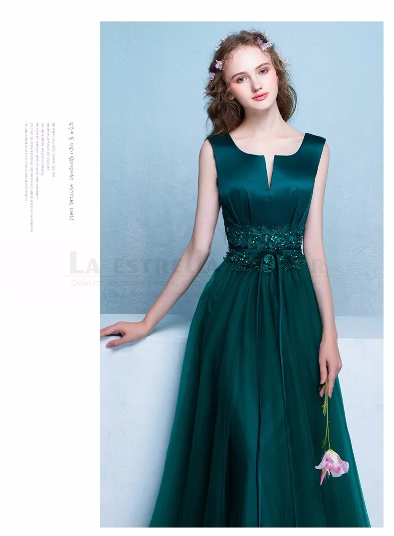 Vestido длинное платье для матери невесты Новое Тюлевое атласное сексуальное с v-образным вырезом ТРАПЕЦИЕВИДНОЕ темно-зеленое свадебное платье для гостей на заказ sukienki na wesele дешево