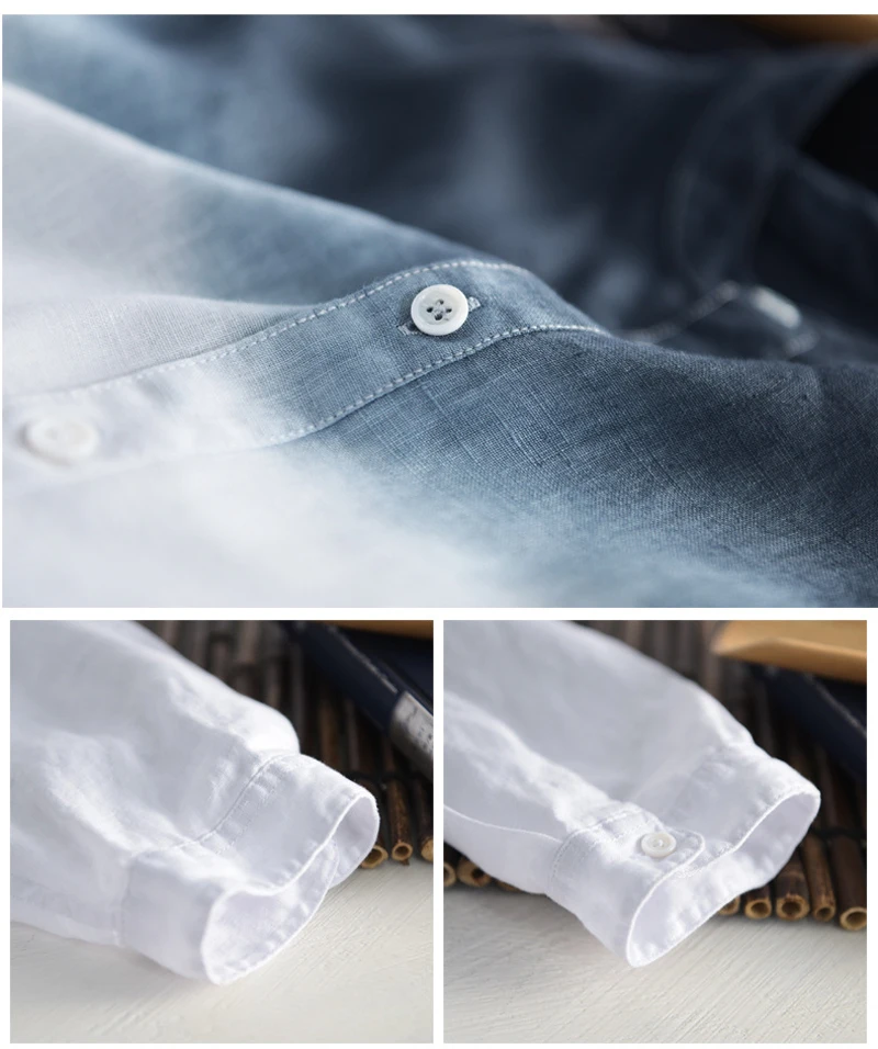 Для мужчин белье рубашка градиент рубашки Новинка весны модные Chemise Homme s блузка