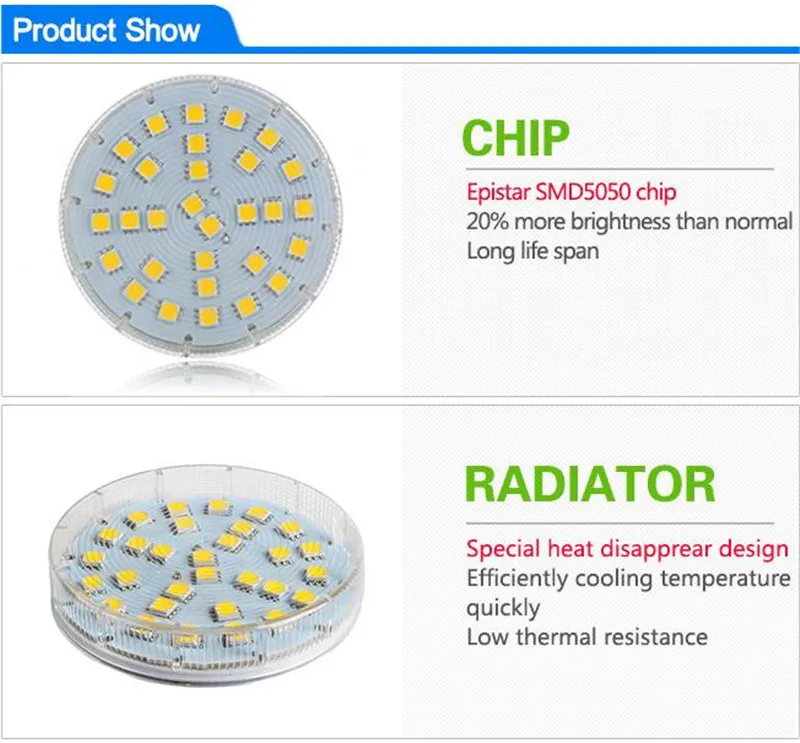 GX53 LED лампы для кабинета SMD 5050 7 Вт лампада светодиодный светильник лампочка переменного тока 220V 230V 240V Высокая Яркость Bombillas GX53 светодиодный потолочный светильник
