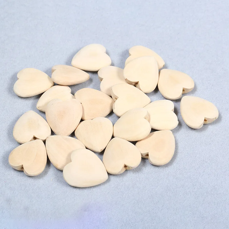 10/PCS DIY 25mm heart-shaped natural wood chip earrings accessories jewelry wooden necklace beads | Украшения и аксессуары