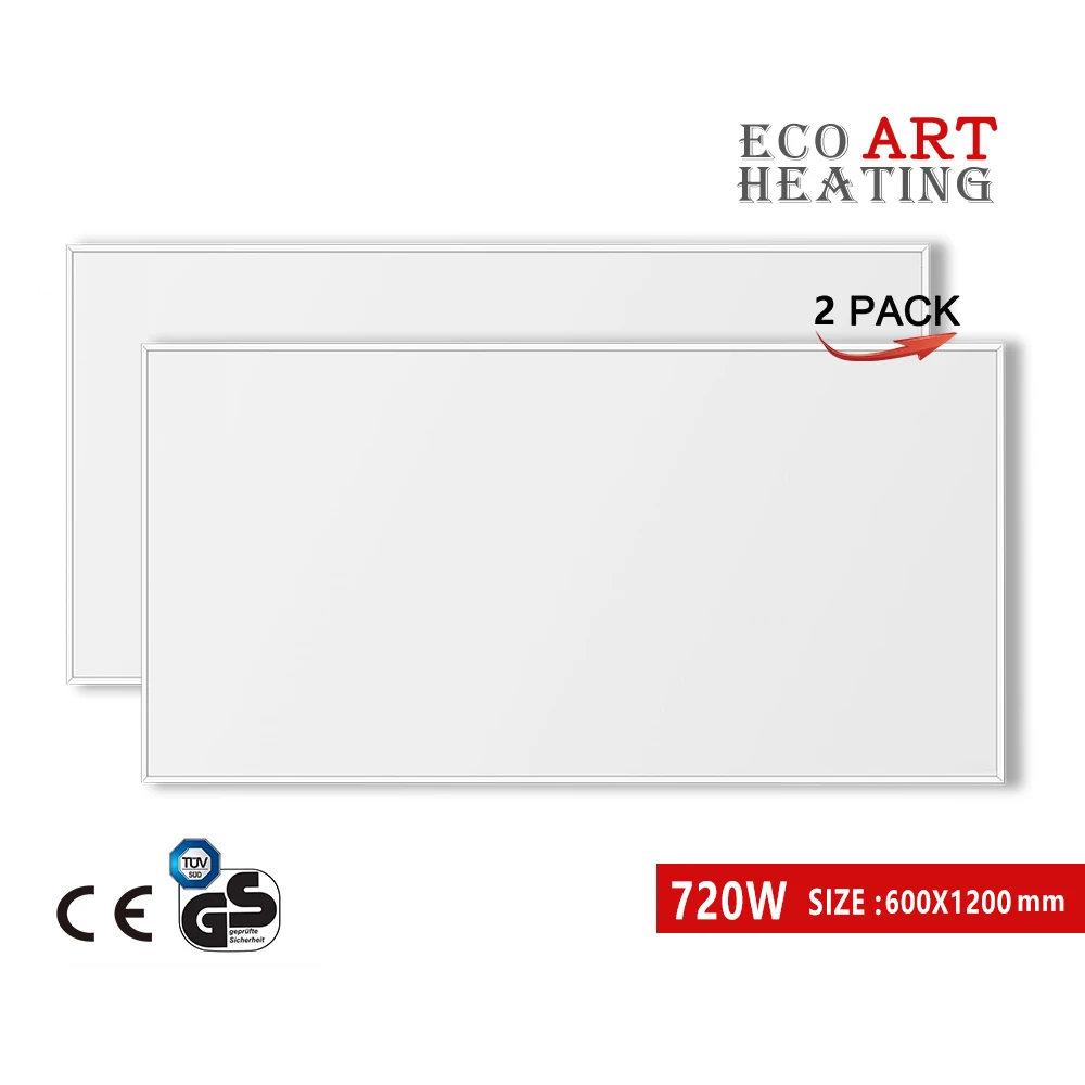 

Far Infrared Heating Panel 720W 2 PACK Heater Radiator Wall Mounted