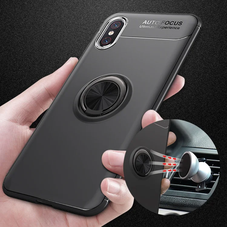 Магнитный автомобильный держатель с кольцом на палец чехол для Xiaomi Mi 8 Se 6 6x 5x A1 Mix 2s