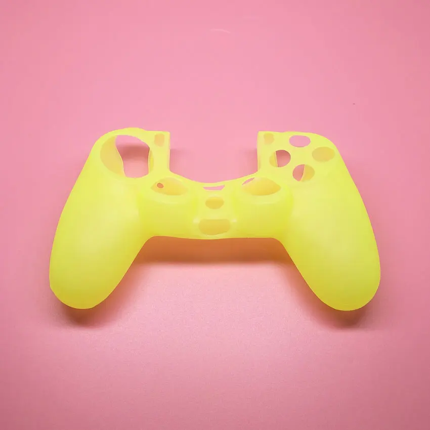 YuXi мягкий силиконовый резиновый чехол для Play Station Dualshock 4 PS4 DS4 Pro тонкий контроллер кожи - Цвет: Цвет: желтый