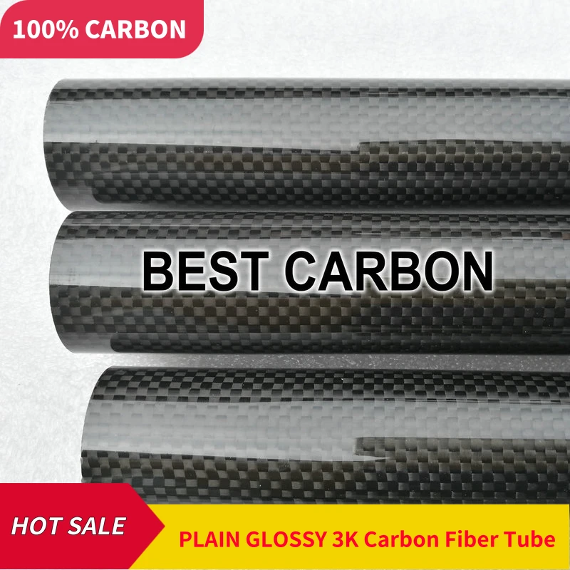 

56mm x 54mm High quality 3K Carbon Fiber Plain Fabric Wound/Winded/WovenTube