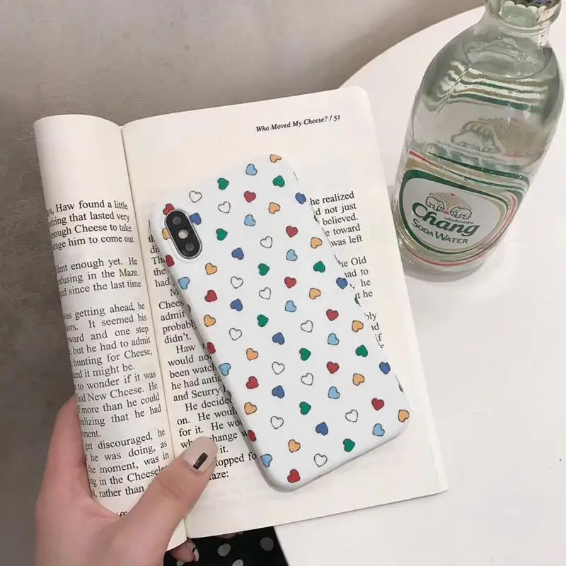 Модный окрашенный love shape мягкий Tpu чехол для телефона iphone Xs Max Xr x ударопрочный 6 6s