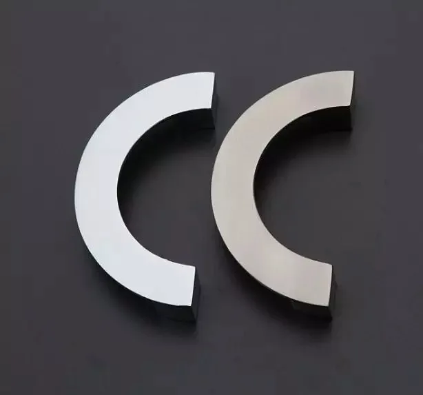 Xipeiyi ручки для мебели в современном стиле, ручки для шкафа, дверная ручка для шкафа, ручка для выдвижного ящика, серебристые полукруглые ручки, шаг 96/128