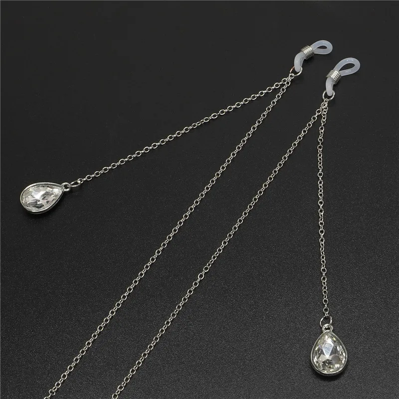 Металлическая цепочка для очков женщин современный аксессуар в форме капли воды