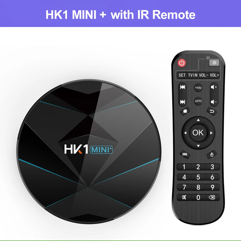 HK1 Мини плюс Android 9,0 Смарт ТВ коробка Rockchip RK3318 поддержка 4K 60fps USB3.0 Google PlayStore Netflix Youtube телеприставка
