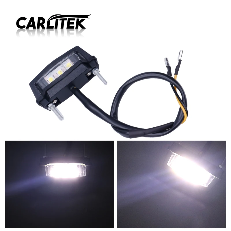 CARLitek 1X мотоцикл 3 светодиодные задние номерные знаки стоп номерной знак свет Мини Мотор светодиодный задний фонарь белый