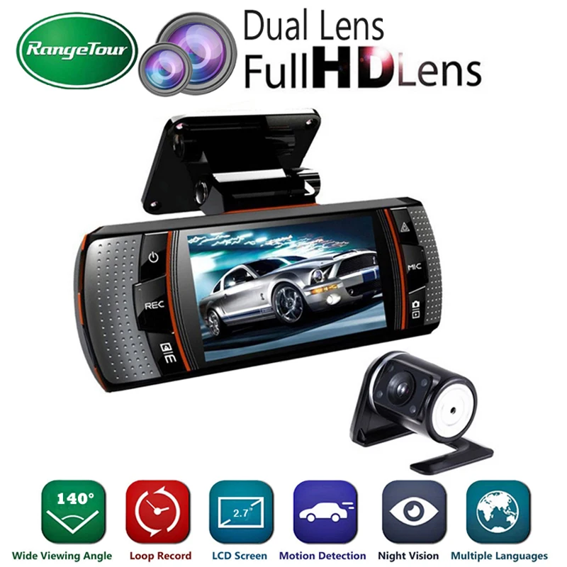 Range Tour двойная линза Мини авто DVR камера A1 видео рекордер Full HD 1080P 2 7 &quotLCD ночного