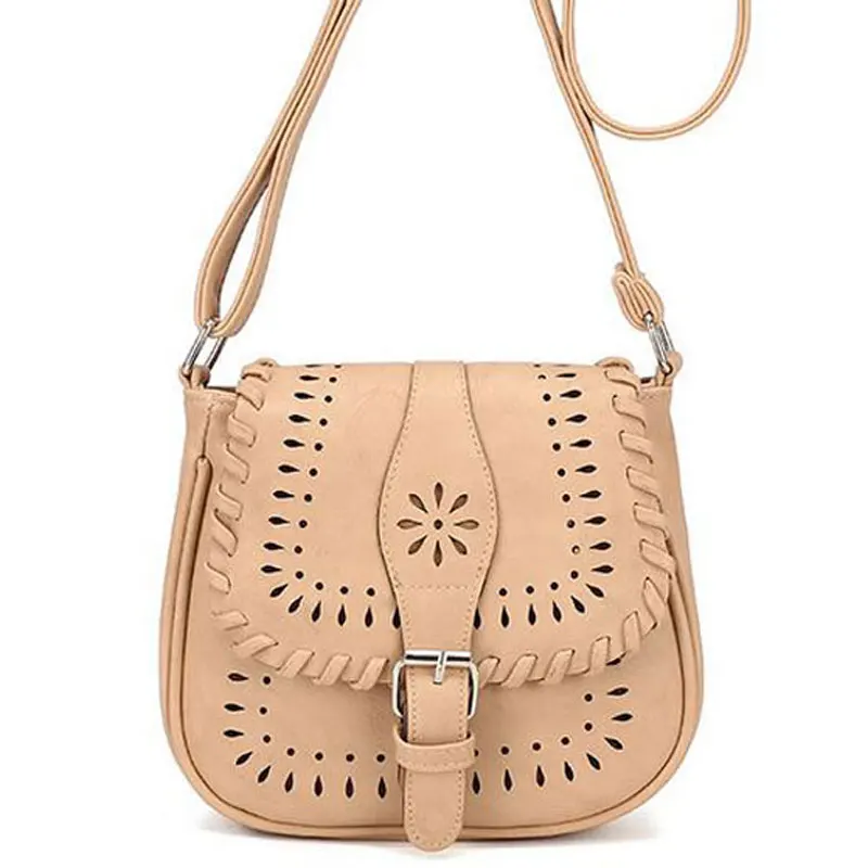 Женская винтажная сумка мессенджер из искусственной кожи с вырезами 9L02|handbag