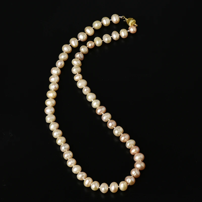 Short sized 1 rows Having a circle and an ellipse Combination 9-10 MM Freshwater unique Pearl Necklace | Украшения и аксессуары