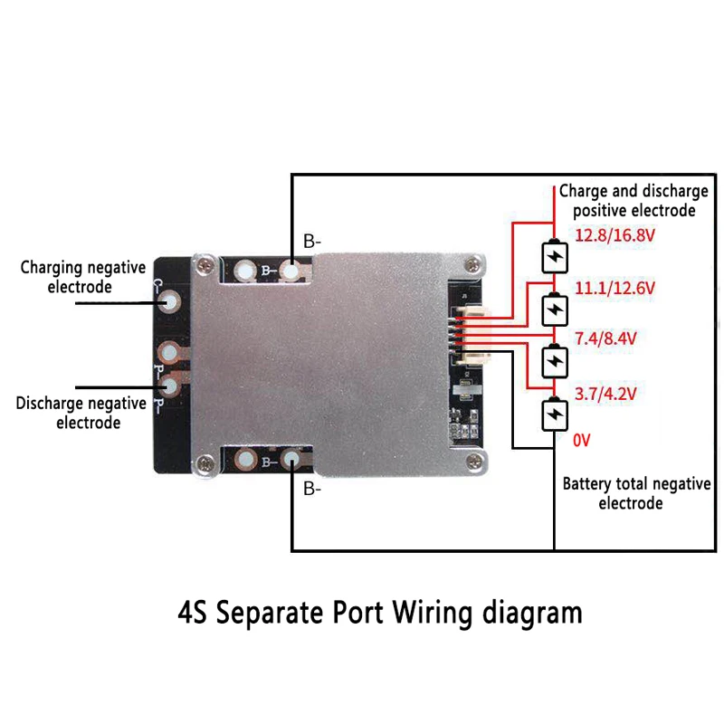 3S 4S BMS 100A 200A 3,7 V балансир 18650 защита от аккумулятора монтажная плата PCB PCM литий-ионный балансировочное зарядное устройство электрическая дрель