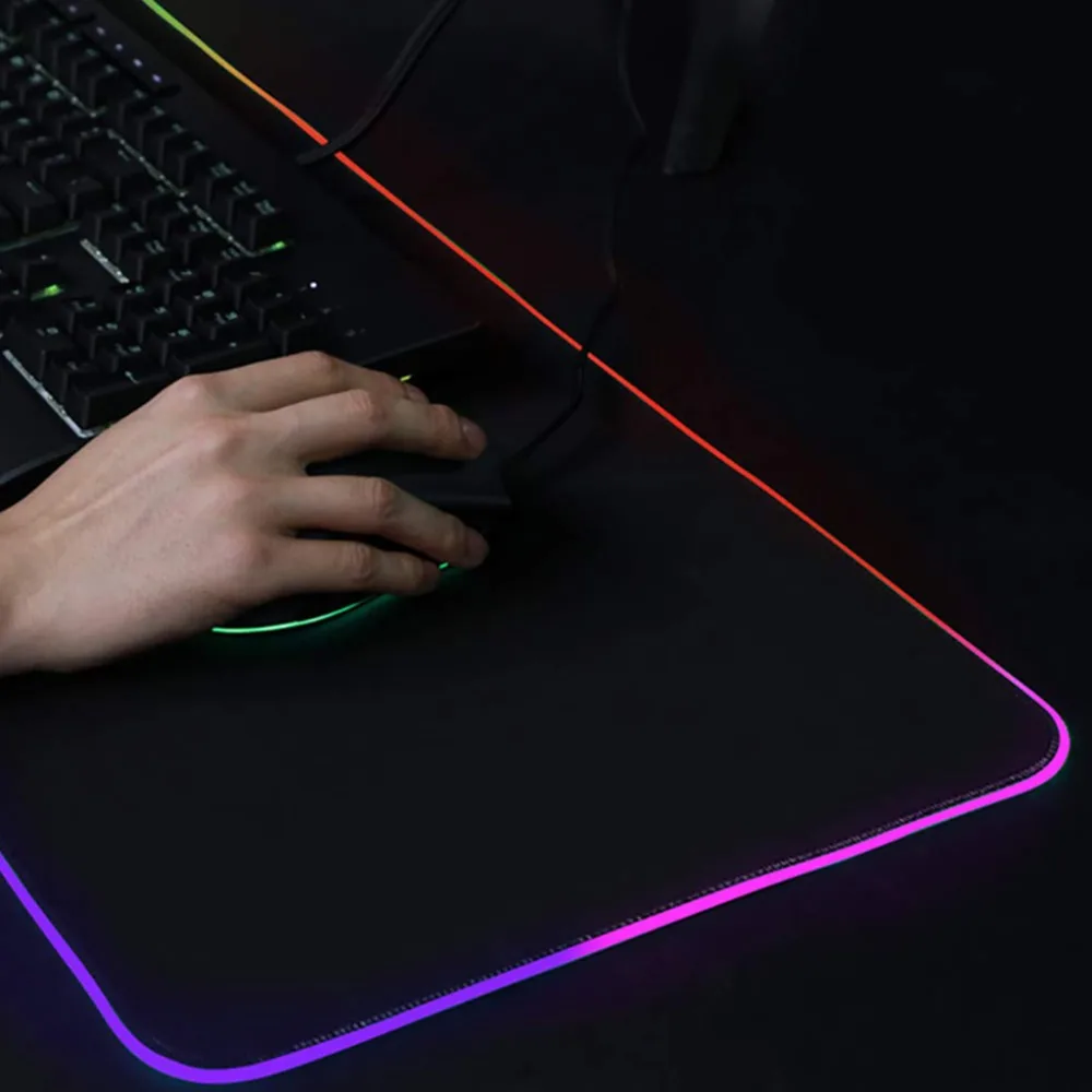 Цветной светящийся коврик для мыши RGB 7 светодиодный Коврик Для Мыши ПК ноутбука
