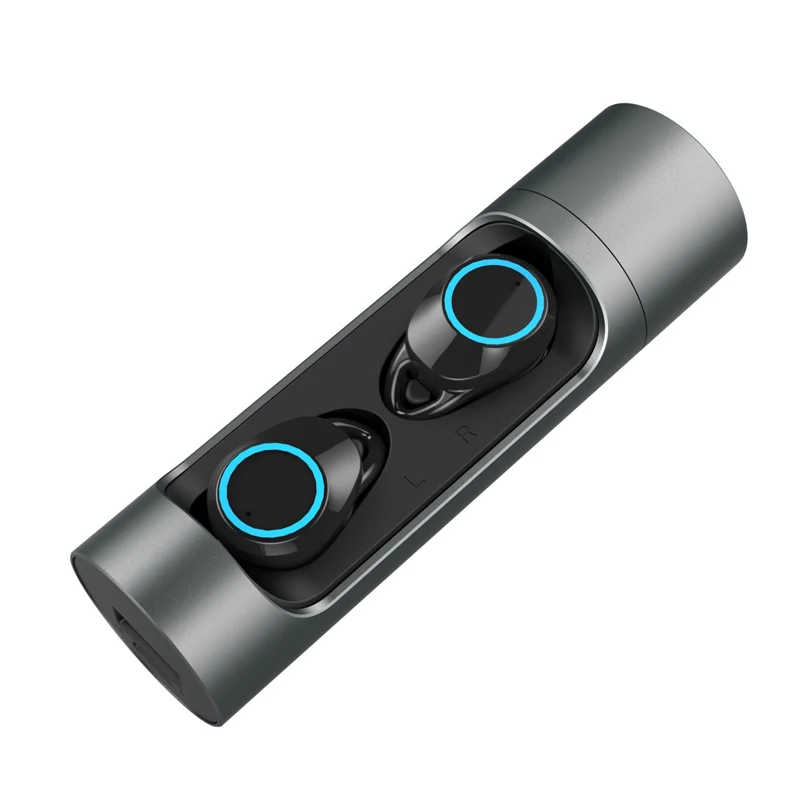 X8 Mini TWS беспроводной Bluetooth 5,0 наушники с сенсорным управлением глубокий бас Спортивная гарнитура с микрофоном IPX7 водонепроницаемые наушники - Цвет: gray