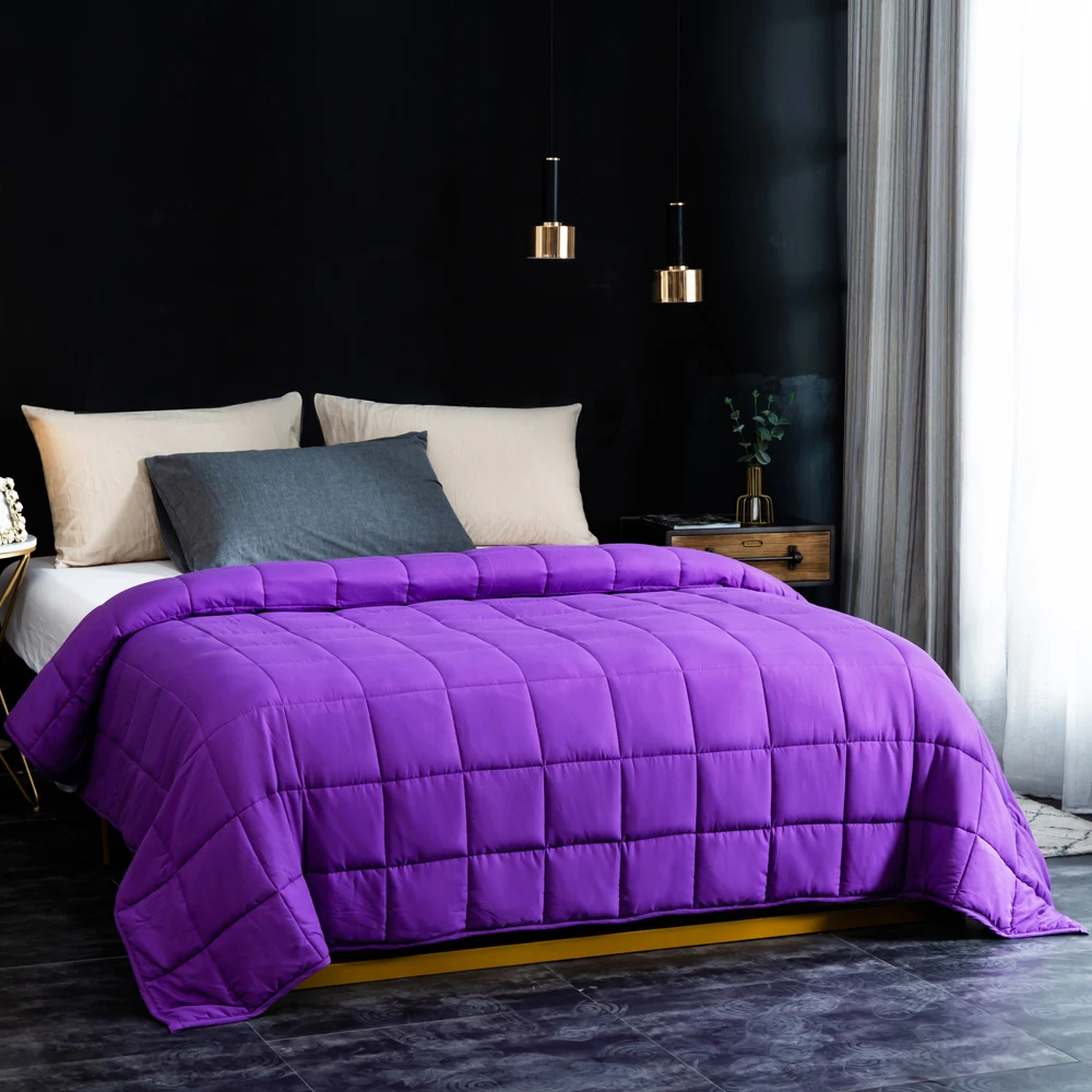 Cotton Weighted Blanket Made with Glass Beads Plaid Gravity Blanket for Beds Body Pressure Comfortable Sleep Sofa Throw Blankets