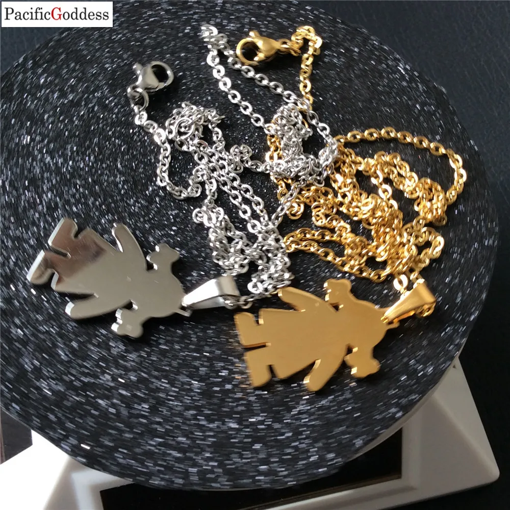 Девочка ожерелье кулон из нержавеющей стали подарок|pendant necklace|christmas necklacegift gifts |