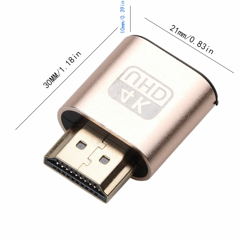 2019 HDMI адаптер для замены дисплея 4 K VGA Виртуальная вилка виртуальный эмулятор DDC