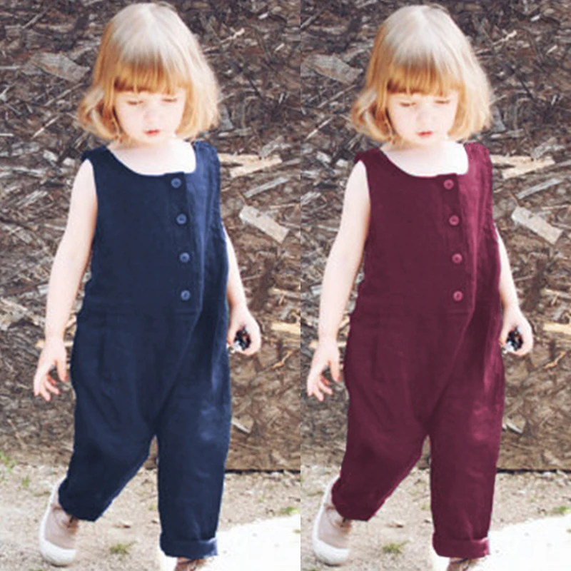 2018 новые летние комбинезоны для малышей детские штаны с подтяжками одноцветное