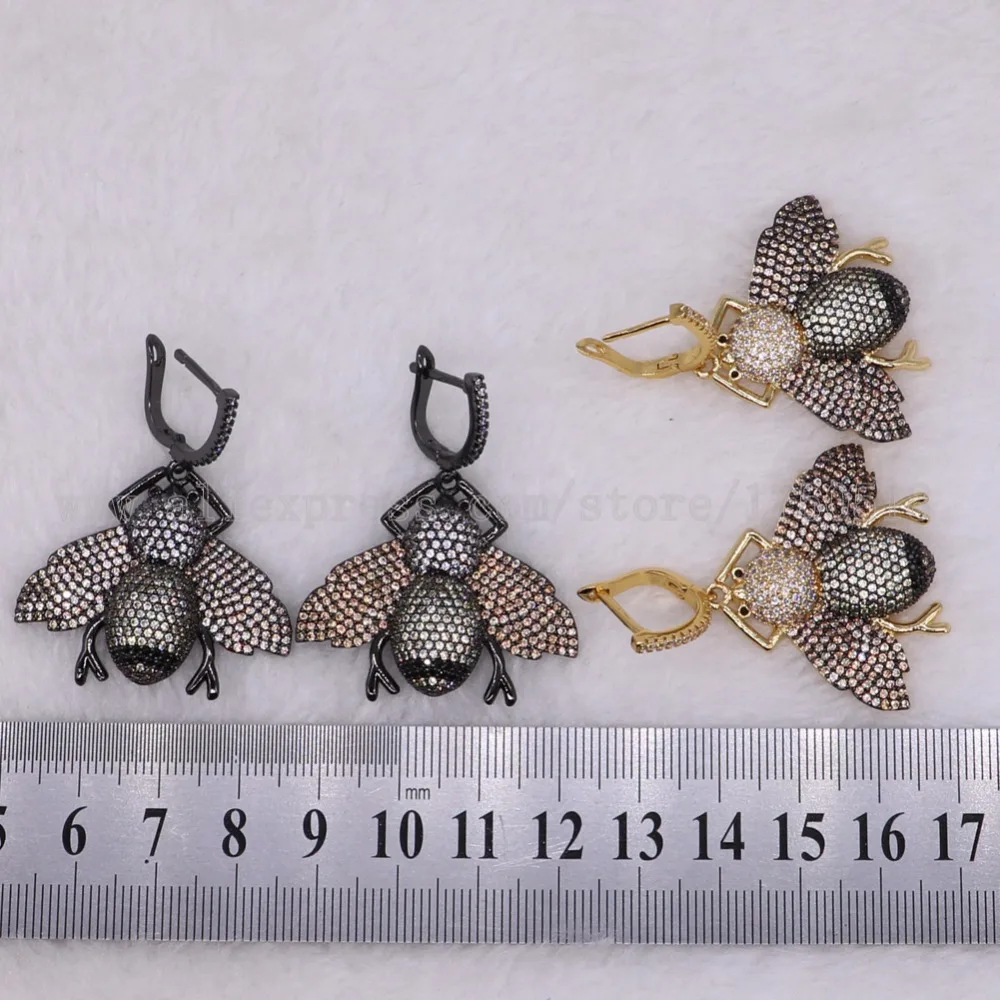 

3 Pairs Fashion Insects Bugs Bee earrings New Design High quality Gift for lady insect earrings colorful jewelry Earrings 2712