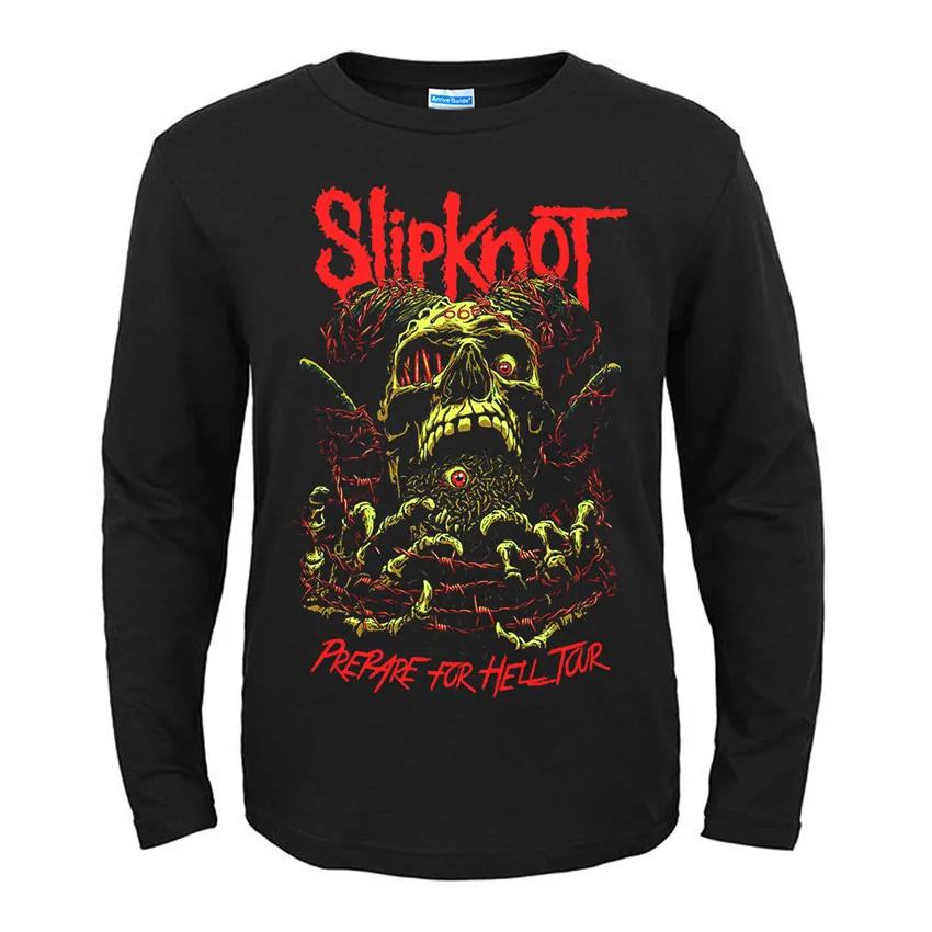 22 дизайна американская группа Slipknot рок черная футболка Полный Длинный Рукав Рубашка тяжелый трэш Металл хлопок camiseta Панк Рокер уличная одежда