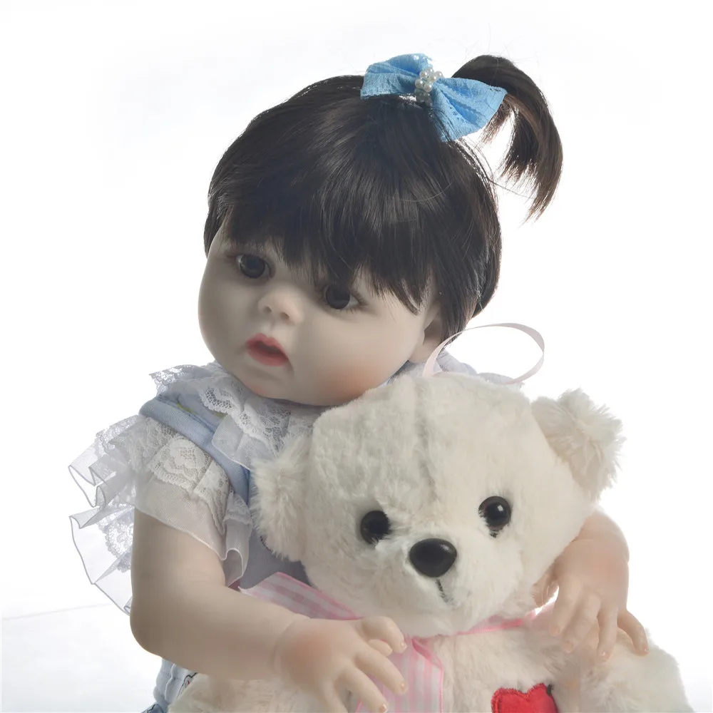 Милая девочка bb reborn 19 &quot46 см bebes corpo de silicone inteiro bonecas Baby игрушки для детей подарок |