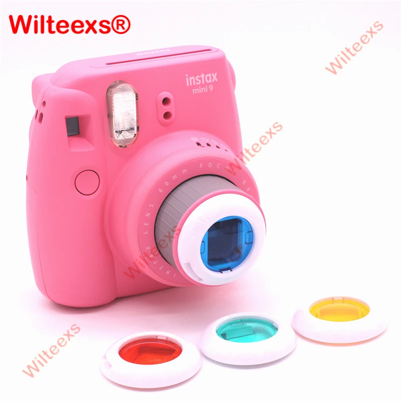 WILTEEXS 4 цвета красочные камера фильтр крупным планом объектив для Fujifilm Instax Mini 8 7s 9 пленочная камера