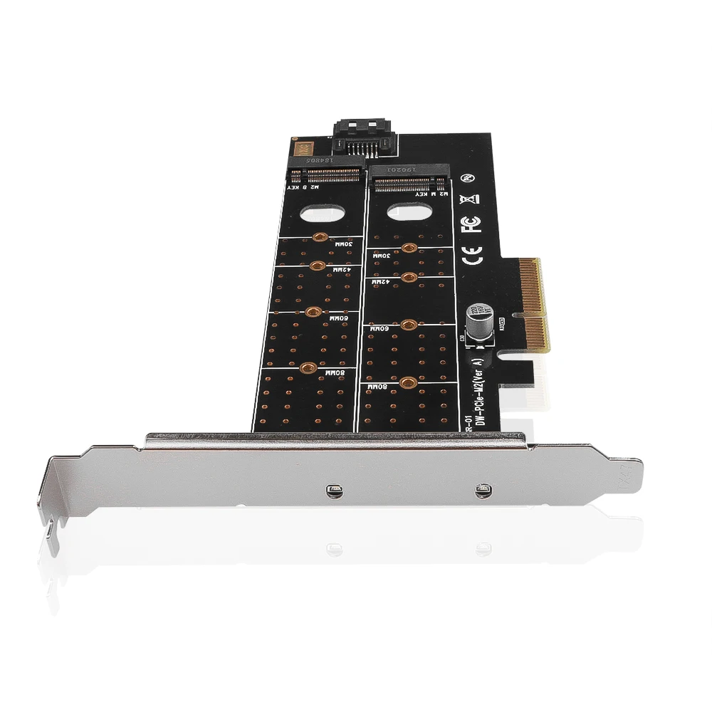 Переходник PCIe на M.2 NVMe SSD NGFF карта расширения PCI Express M Key B SATA порт адаптер Express|Платы