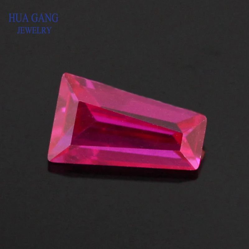 

5# Ruby Gems Ladder Shape Brilliant Cut Synthetic Corundum Stone For Jewelry Size 1.5x1.2x1-5x3x2mm Free Shipping