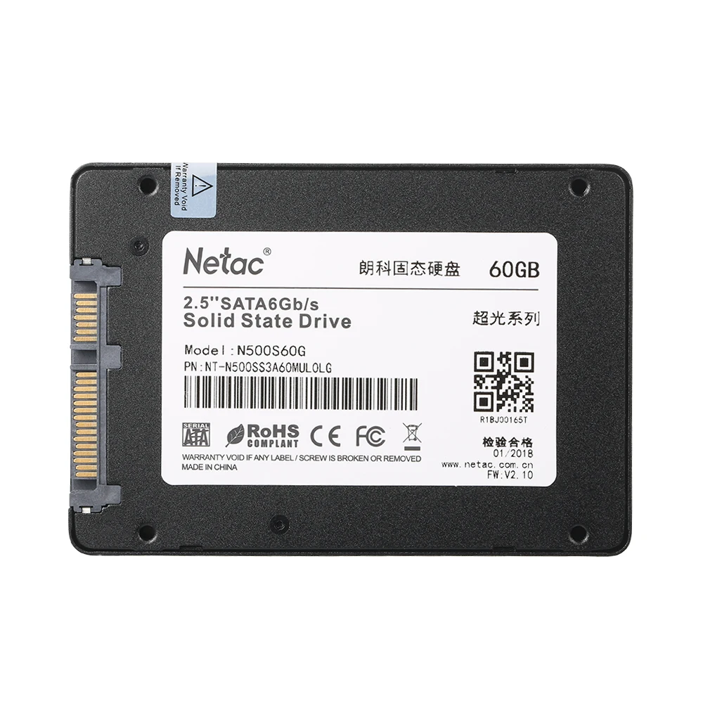 Netac N500S SSD 60 ГБ 120 240 г 320 480 SATA6Gb/s 2 5 дюйма Внутренний твердотельный накопитель SATA HD Dist