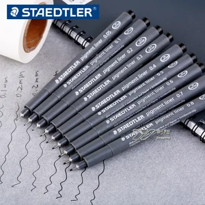 Staedtler 308 пигментная ручка-лайнер для рисования линия ручка игла Ручка гелевая ручка 0,05 0,1 0,2 0,3 0,4 0,5 0,6 0,7 0,8 1,0 1,2 мм