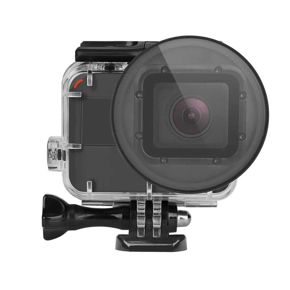 Черный водонепроницаемый чехол SHOOT 58 мм с CPL фильтром для GoPro Hero 7 6 5 крышкой