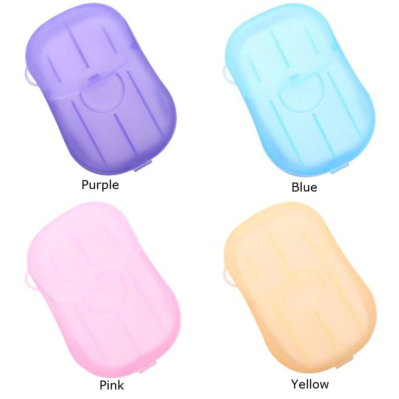 Multi colors 4 коробки Портативный одноразовый мыло бумага отбеливающий Отшелушивающий Мини Открытый путешествия Кемпинг походные инструменты мыть Чистые Руки Уход - Цвет: Multi colors