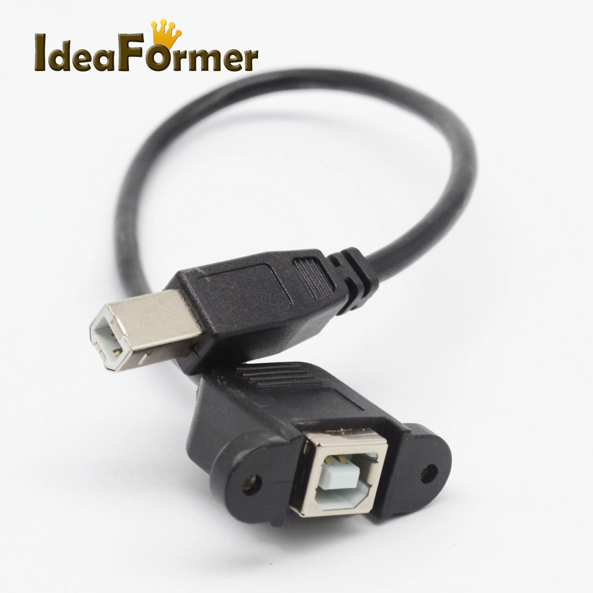 USB 2,0 type B папа-мама M/F УДЛИНИТЕЛЬ кабель для передачи данных монтажный кабель 30 см с резьбовым отверстием части 3d принтера