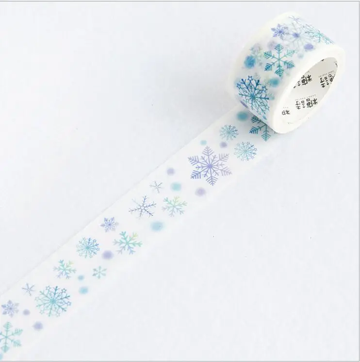 Год Рождественский подарок зима Лось», «Jingle Снежинка лента для декорации Washi DIY планировщик дневник в стиле Скрапбукинг маскирующая лента Escolar