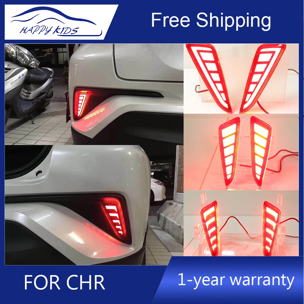 Автомобильный Стайлинг светодиодный бампер для Toyota CHR 2016 2018 отражатель лампа