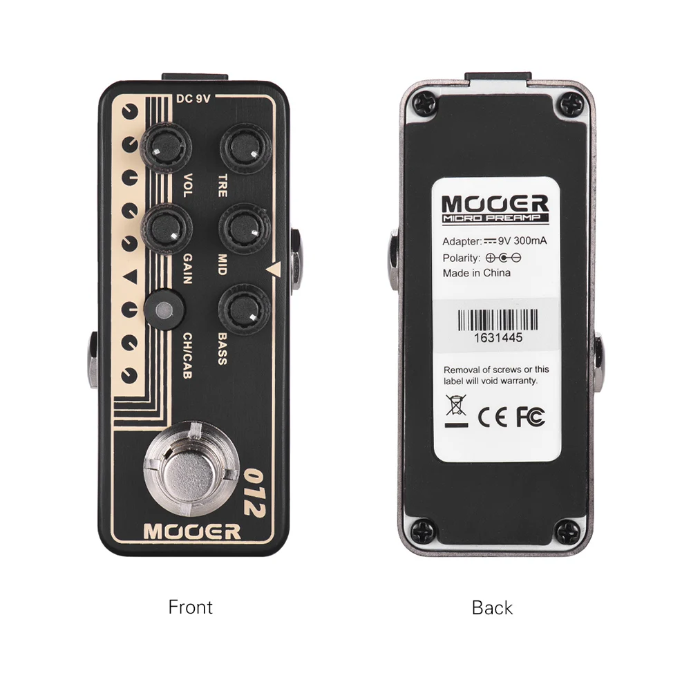 Mooer MICRO PREAMP серия 012 US золото 100 британский стиль цифровой предусилитель гитарная педаль двойной Каналы 3-полосный