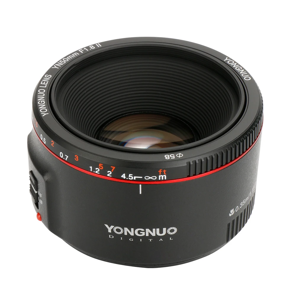Объектив YONGNUO YN 50 мм F1.8 объектив II EF для объективов Canon с большой диафрагмой и