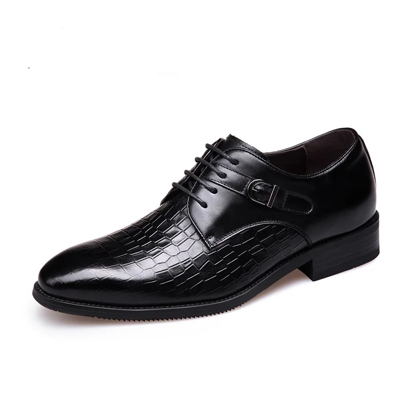 

D9607 New Fashion Men's Shoes Business Suit Business Casual Shoe Men's Winter Laces Breathable Cowhide Leather Shoes