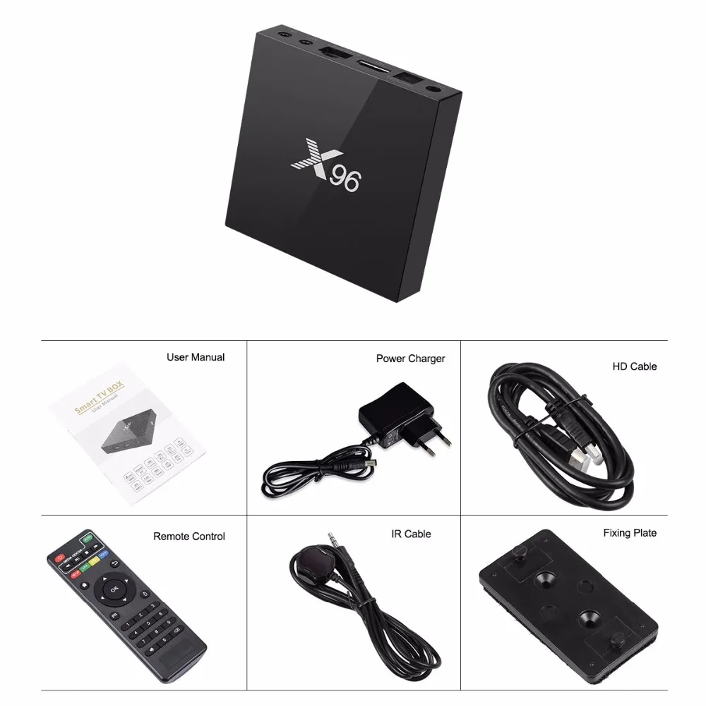 Оригинальный X96 Android 6 0 ТВ бокс 4K x 2K Full HD Amlogic S905 1G/2G 8G/16G 2 4 GHz WiFi HDMI TF слот для карт
