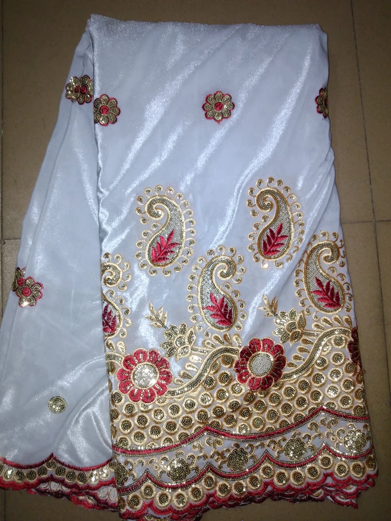 Высококачественная Белая швейцарская вуаль африканская Бархатная ткань с