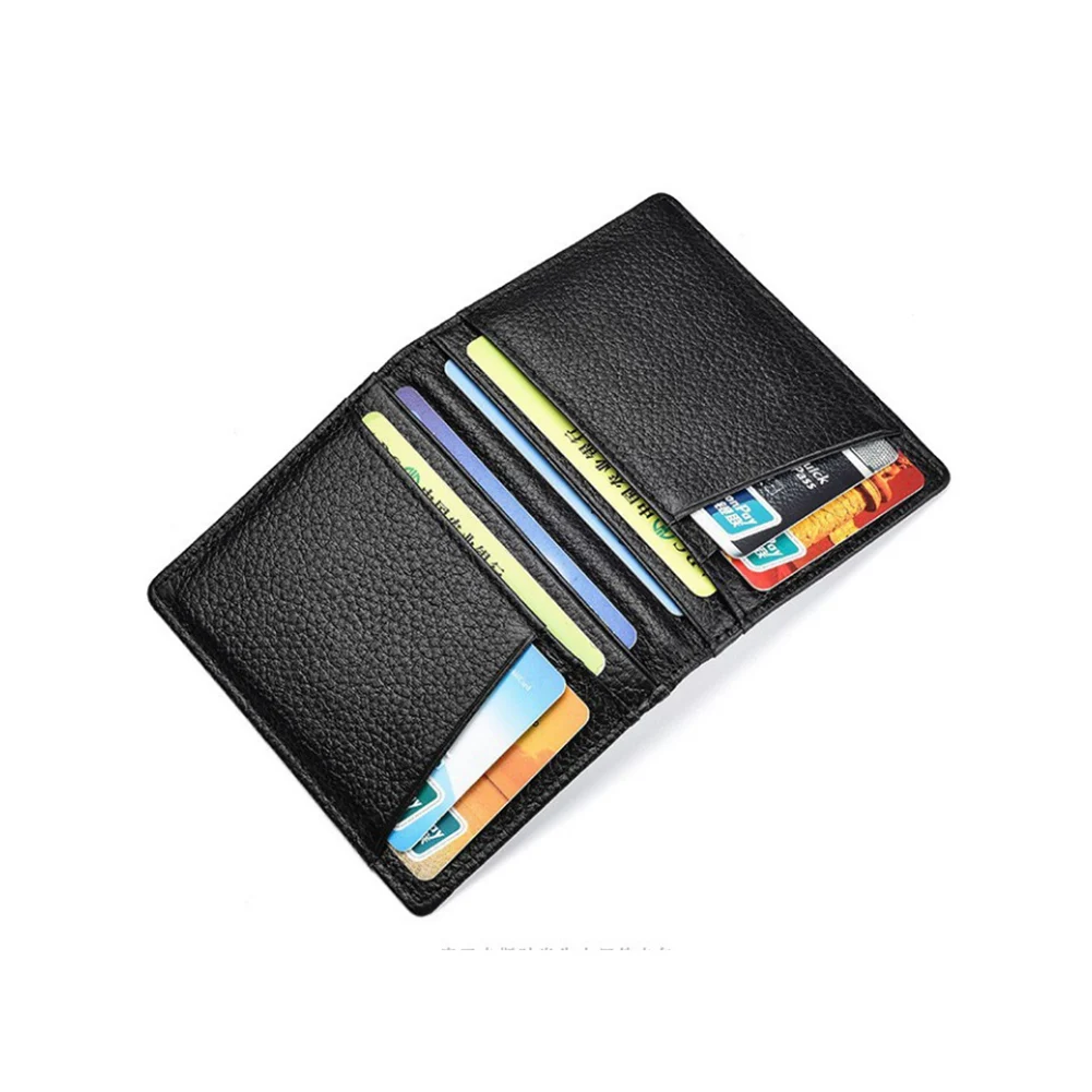 Новый мужской тонкий кошелек из натуральной кожи футляр для кредитных карт сумка