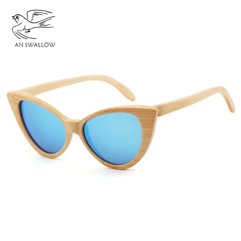 Роскошные 100% бамбуковые солнцезащитные очки поляризационные женские модные