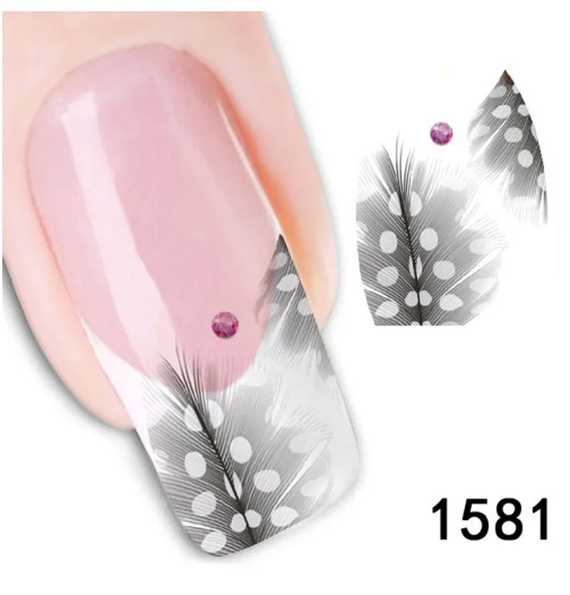 5 шт. наклейки для ногтей с изображением животных и перьев|nail sticker|nail pattern stickerpattern
