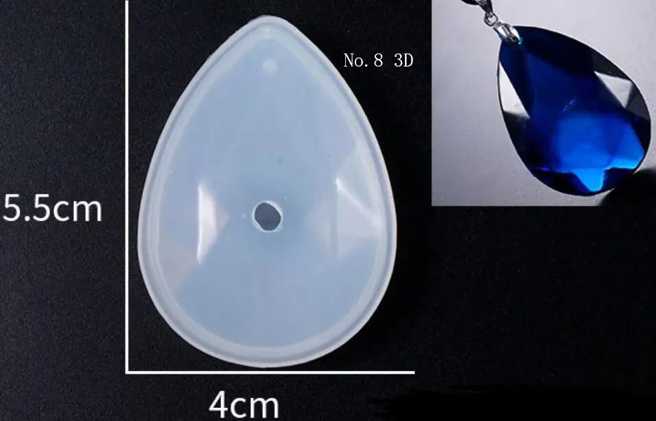 3D-8 DIY 3D хрустальное ожерелье подвеска Силиконовые формы ручной работы эпоксидная смола ювелирные весы амулеты инструменты для изготовления прессформы - Цвет: 3D-8