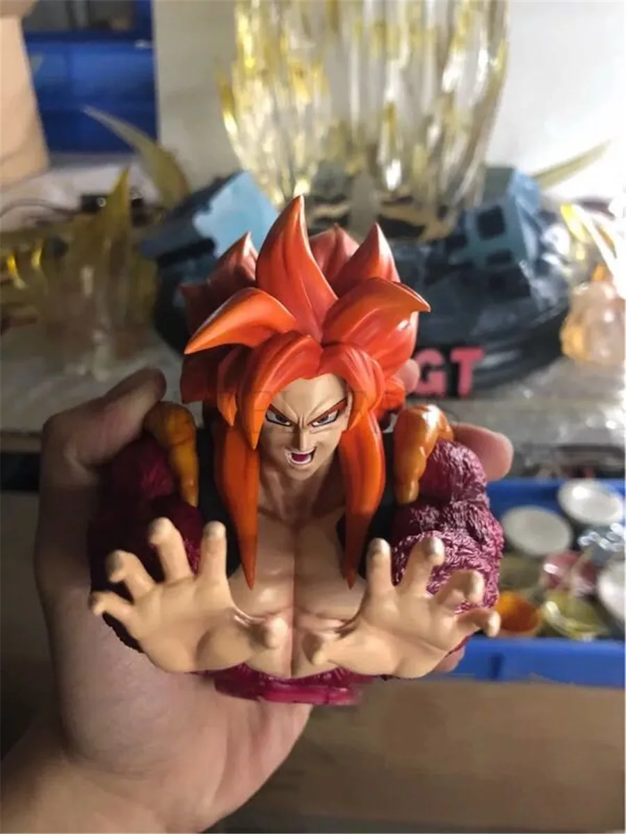 Модели вентиляторов Dragon Ball Z Супер saiyan 4 Gogeta gk смолы статуя содержат светодиодные световая фигура игрушка для коллекции